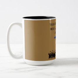 Einsteins Abschlussmotto hellbraun Zweifarbige Tasse