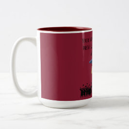 Einstein's graduation motto maroon zweifarbige tasse