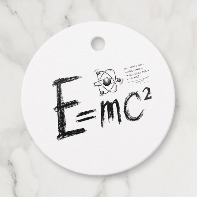 Einsteins Relativitätstheorie. Formel Geschenkanhänger (Vorderseite)