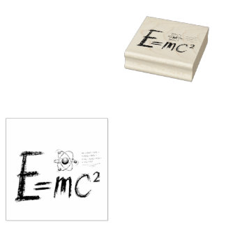 Einsteins Relativitätstheorie. Formel Gummistempel