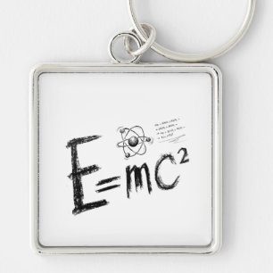 Einsteins Relativitätstheorie. Formel Schlüsselanhänger