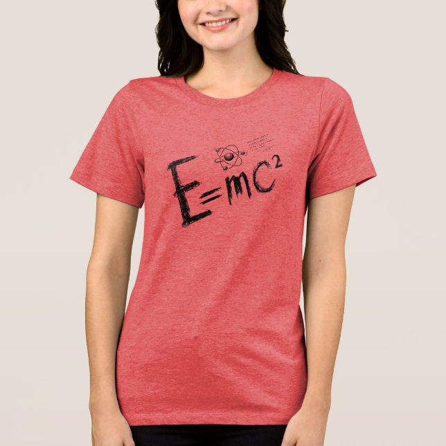 Einsteins Relativitätstheorie. Formel Tri-Blend Shirt (Vorderseite)