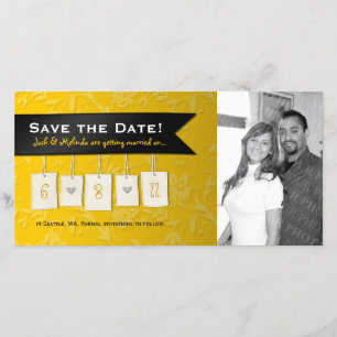 Einstellbare Farbe: DIY Save the Date Foto Cards