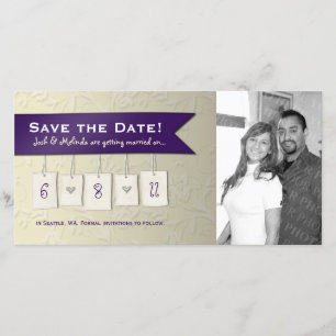 Einstellbare Farbe: DIY Save the Date Foto Cards
