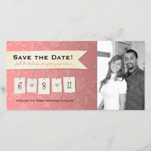 Einstellbare Farbe: DIY Save the Date Foto Cards