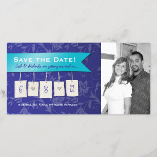 Einstellbare Farbe: DIY Save the Date Foto Cards