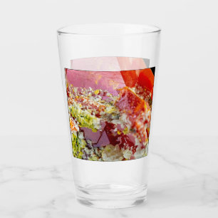 Einstellbares hellrotes Wulfenit-Kristallwasser Glas