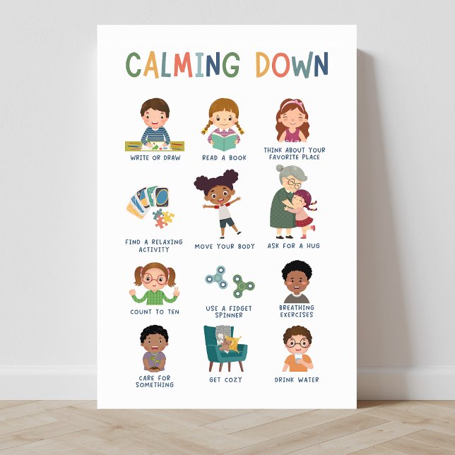 Einstellmöglichkeiten für Klassenraum-Poster Poster (calming down techniques, calming down, education, social emotional learning, classroom posters)