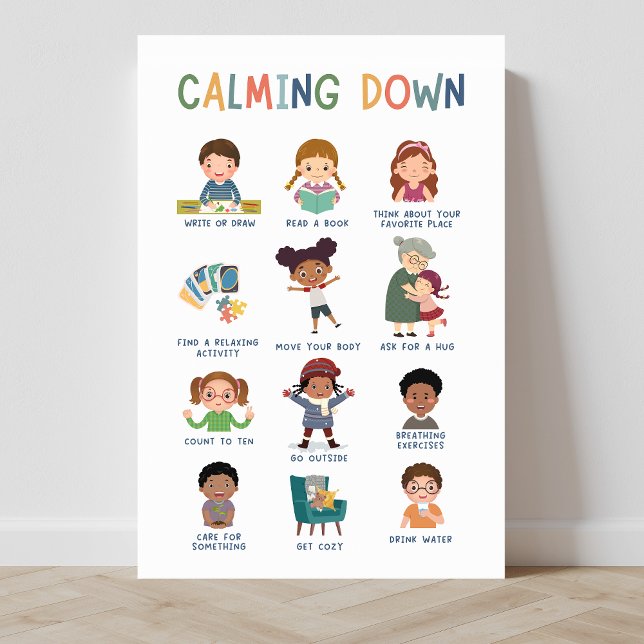 Einstellmöglichkeiten für Klassenraum-Poster Poster (calming down techniques, calming down, education, social emotional learning, classroom posters)