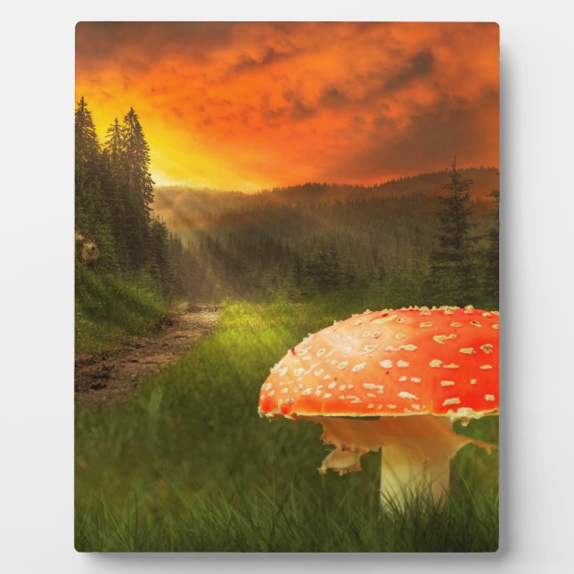 Einstellung der Herbstsonne. Fotoplatte (Vorderseite)