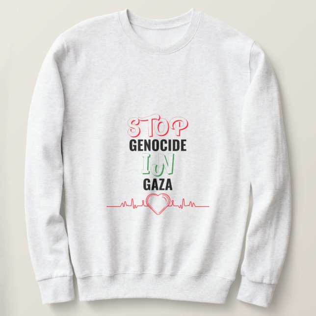 Einstellung des Völkermords im Gaza-Streifen - Völ Sweatshirt (Design vorne)