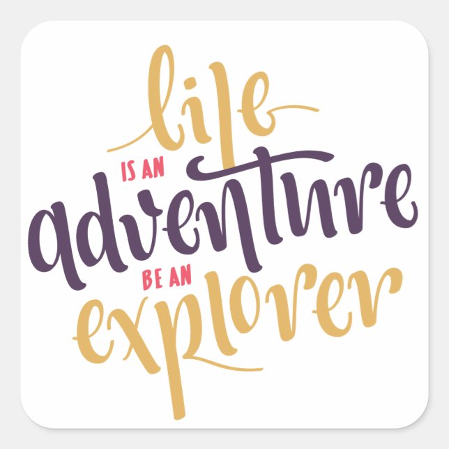 Einstellung, Furchtlosigkeit Motivierend Zitat Quadratischer Aufkleber (Vorderseite)