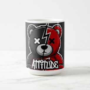 Einstellung Split Bär   Blitz X-Augen Teddy Grafik Kaffeetasse