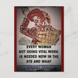 Einstellung von Frauen für ATS und WAAF Postkarte