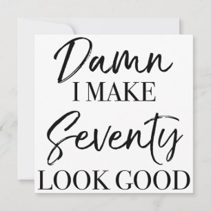 Einstellung zum 70. Geburtstag Karte