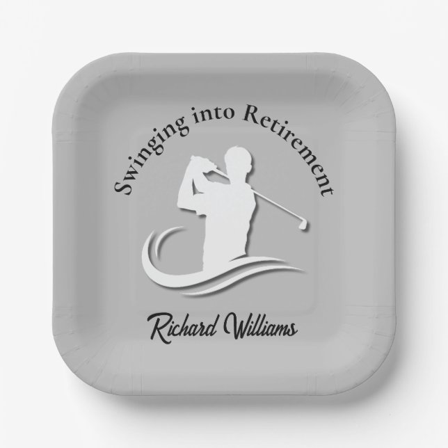 Einstieg in das Retirement Modern Golf Player Part Pappteller (Vorderseite)