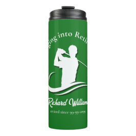 Einstieg in das Retirement Modern Golf Player Part Thermosbecher