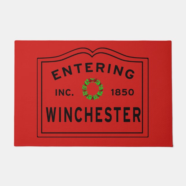 Einstieg in Winchester MA Weihnachten Fußmatte (Vorderseite)