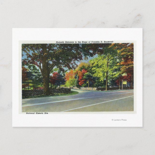 Einstiegsansicht zum FDR-Haus Postkarte (Vorderseite)