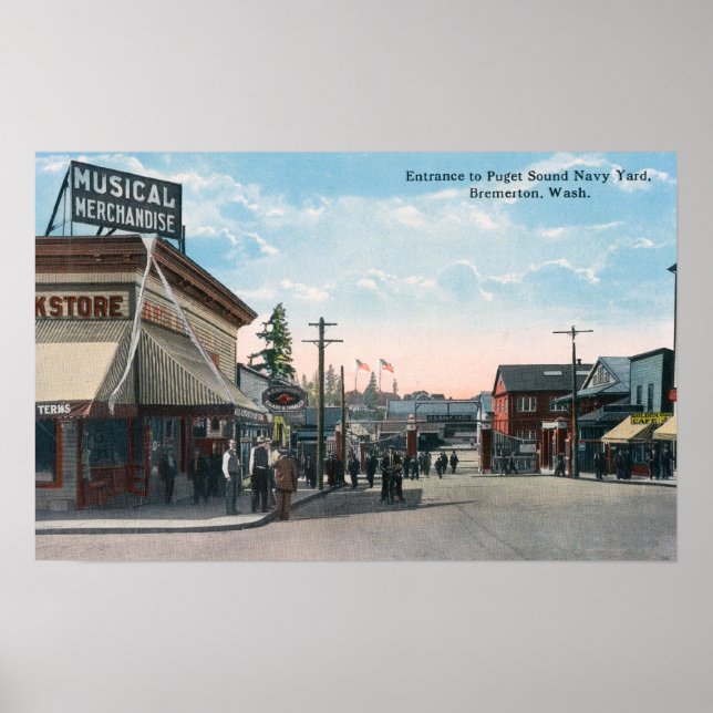 Einstiegsansicht zum Schiff der US-Marine Poster (Vorne)