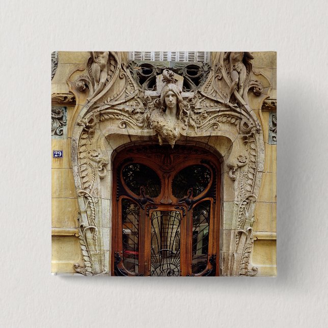 Einstiegstür zu den Wohnungen Button (Vorderseite)