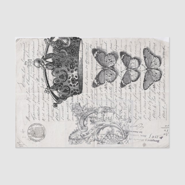 Eintagsfliege-Collage Seidenpapier (Vorderseite)