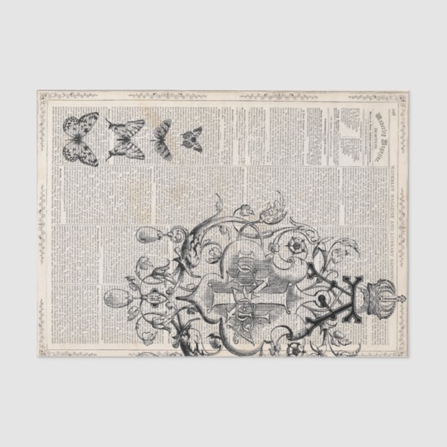 Eintagsfliegen Decoupage Blatt Seidenpapier (Vorderseite)