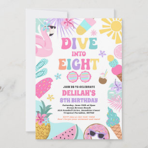 Eintauchen in acht tropische Strände 8. Geburtstag Einladung