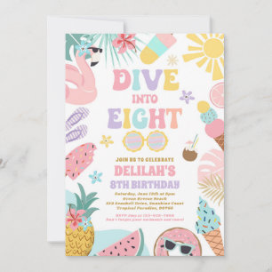 Eintauchen in acht tropische Strände 8. Geburtstag Einladung