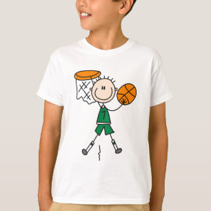 Eintauchende Jungen-Basketball-T-Shirts und T-Shirt