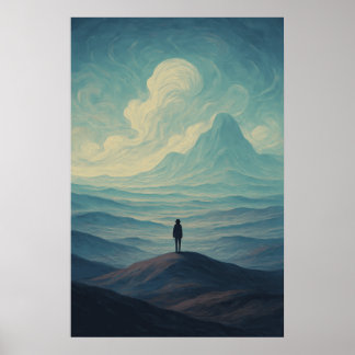 Eintauchende Traumlandschaft der Einsamkeit | Surr Poster