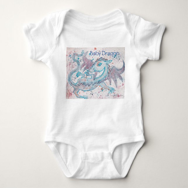 Einteiliger Bodysuit des Baby-Drachen für Babys Baby Strampler (Vorderseite)