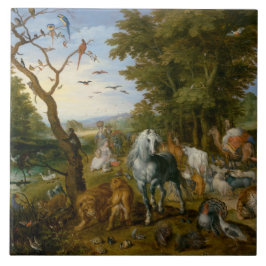 Eintrag der Tiere in die Arche Noah (Brueghel) Fliese