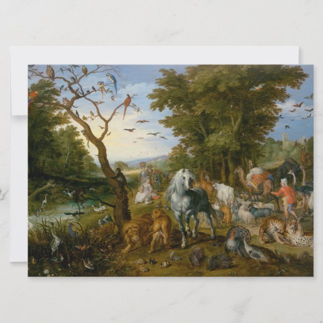 Eintrag der Tiere in die Arche Noah (Brueghel) Karte (Vorderseite)
