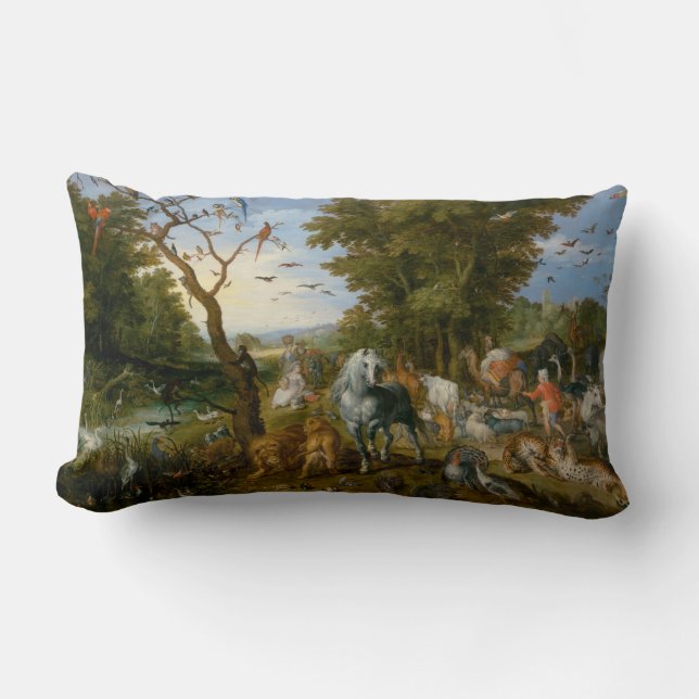 Eintrag der Tiere in die Arche Noah (Brueghel) Lendenkissen (Vorderseite)