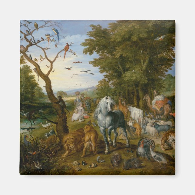 Eintrag der Tiere in die Arche Noah (Brueghel) Magnet (Vorne)