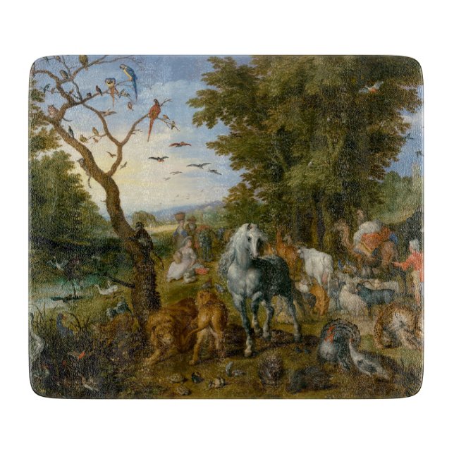 Eintrag der Tiere in die Arche Noah (Brueghel) Schneidebrett (Vorderseite)