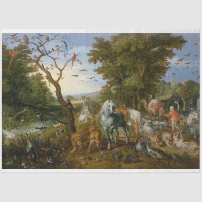 Eintrag der Tiere in die Arche Noah (Brueghel) Seidenpapier (Vorderseite)