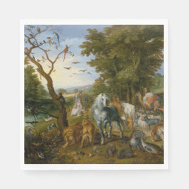 Eintrag der Tiere in die Arche Noah (Brueghel) Serviette