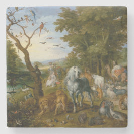 Eintrag der Tiere in die Arche Noah (Brueghel) Steinuntersetzer