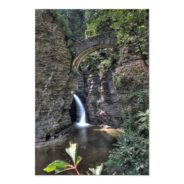 Eintritt Cascade, Watkins Glen, New York. Fotodruck (Vorne)