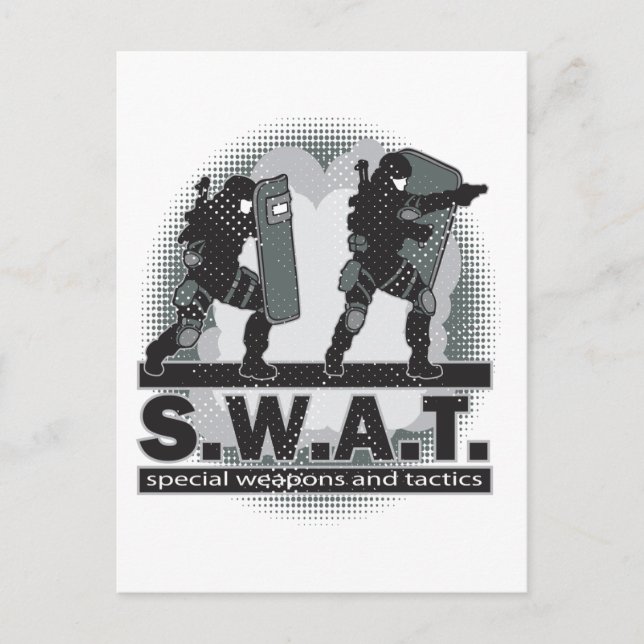 Eintritt des SWAT-Teams Postkarte (Vorderseite)