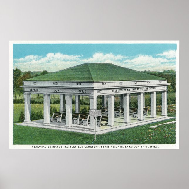 Eintritt in den Friedhof des Schlachtfeldes Poster (Vorne)