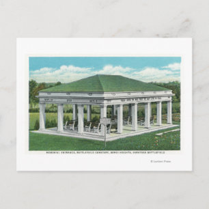 Eintritt in den Friedhof des Schlachtfeldes Postkarte