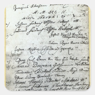 Eintritt in die Platten der Universität Halle Quadratischer Aufkleber