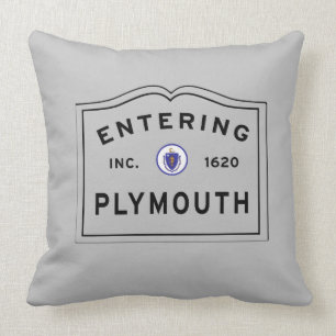 Eintritt in die Stadt Plymouth - Wählen Sie eine F Kissen
