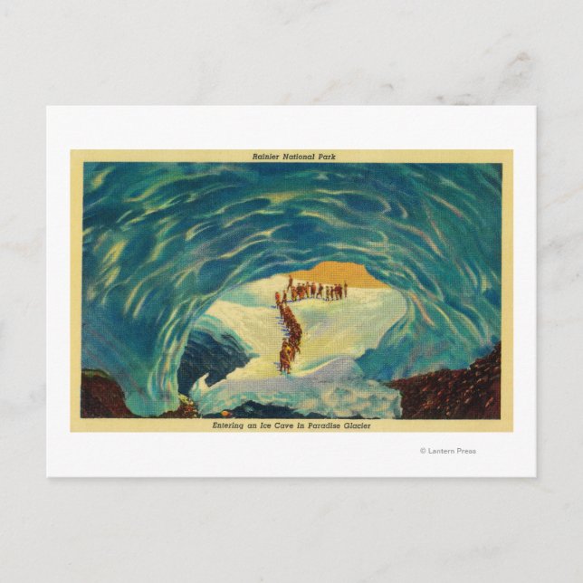 Eintritt in eine Eishöhle im Paradise Glacier Postkarte (Vorderseite)