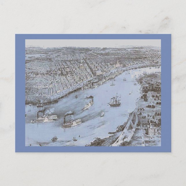 Eintritt in New Orleans, Ziviler Krieg Postkarte (Vorderseite)