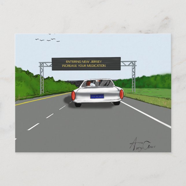 Eintritt in NJ Erhöhen Sie die Meds Postkarte (Vorderseite)