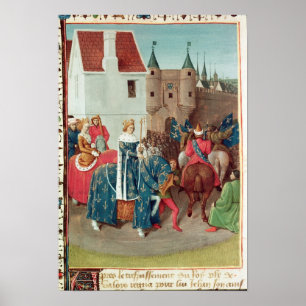 Eintritt in Paris von König Jean II Le Bon Poster